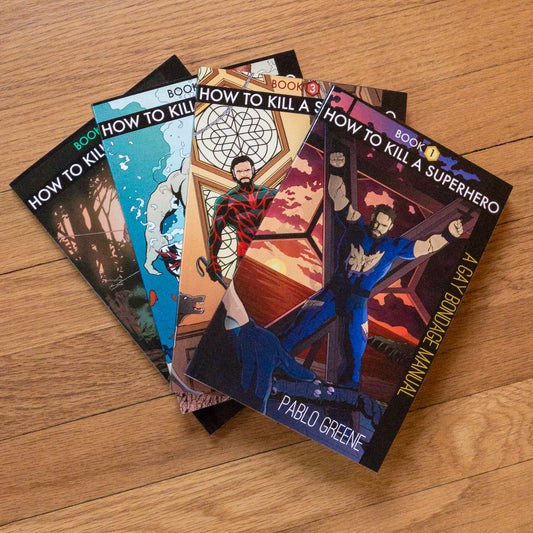 Set of How to Kill a Superhero Books 1-4 by Cesar Torres (Writing as Pablo Greene)